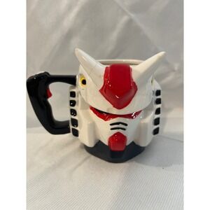 Gundam RX-0 Unicorn 3D Sculpted Ceramic Mug Bioworld Crunchyroll‎ EFSF White Red